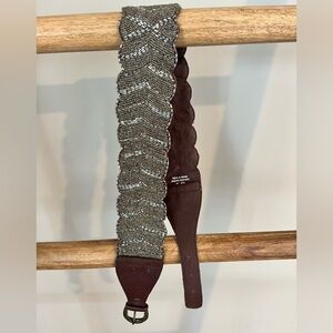 Jasper & Jeera for Anthropologie Leather Beaded Belt